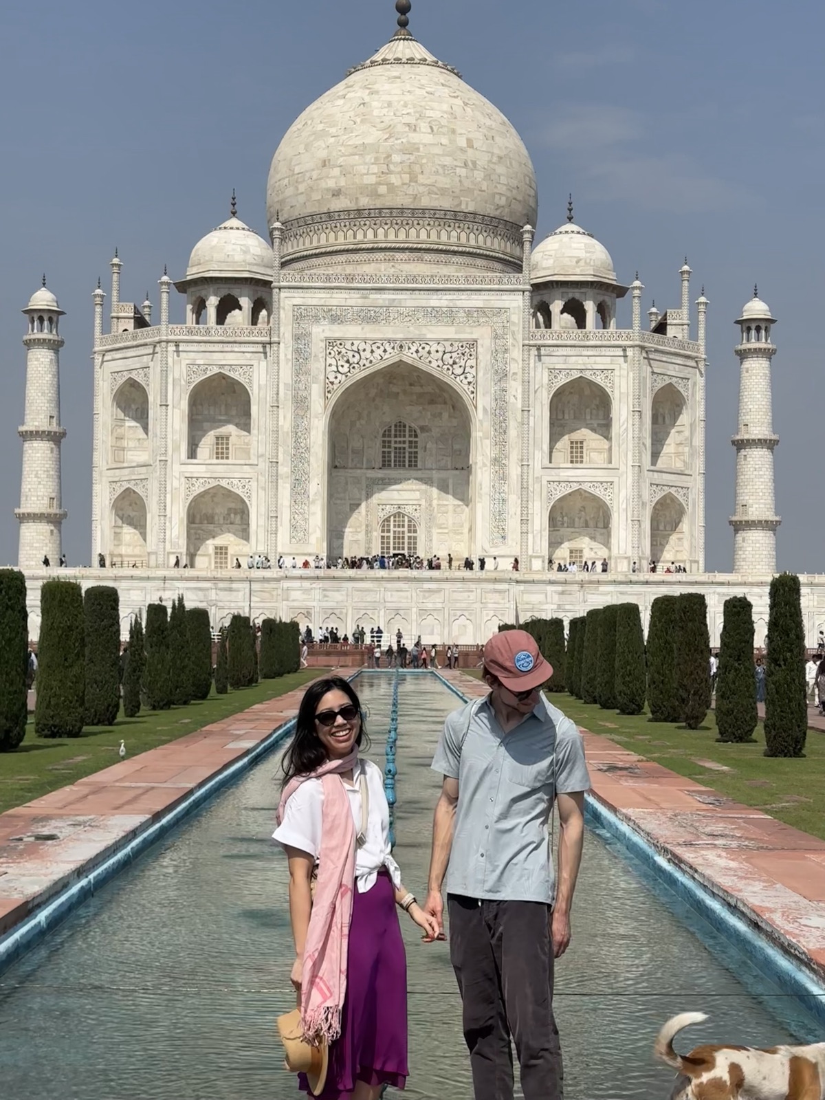 Michie & Charlie at the Taj Mahal